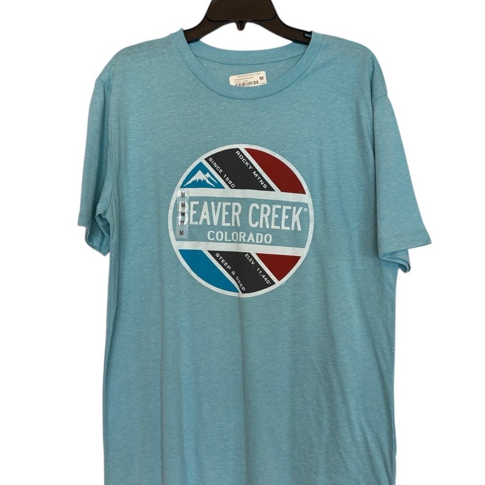 NWT Beaver Creek Colorado Graphic Tee - Light Blue